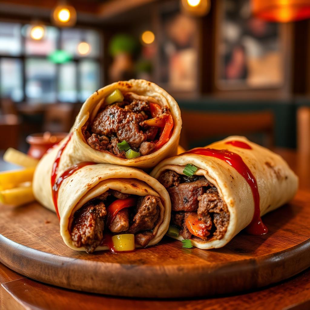 Beef Kebab Shawarma Wrap