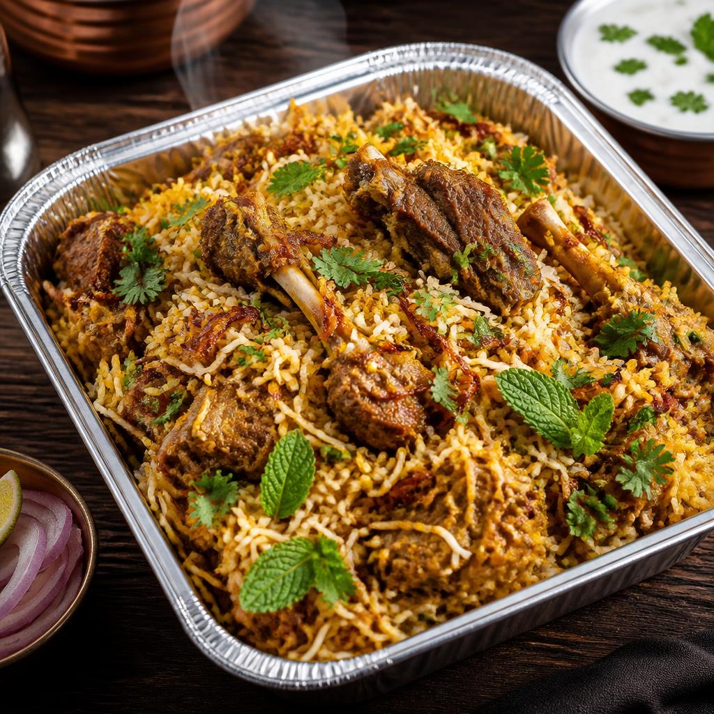 Half Mutton Biryani Tray